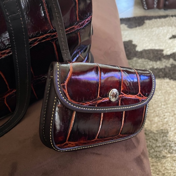 Dooney Bourke Cognac Double Strap Tassel Satchel NWT 11X14 - Picture 13 of 16